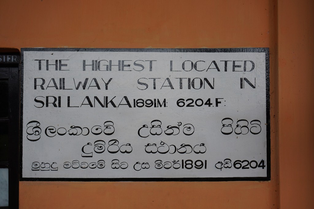 Wie ihr selbst lesen kÃ¶nnt, ist Pattipola mit 1891 Metern der hÃ¶chste Bahnhof Sri Lankas